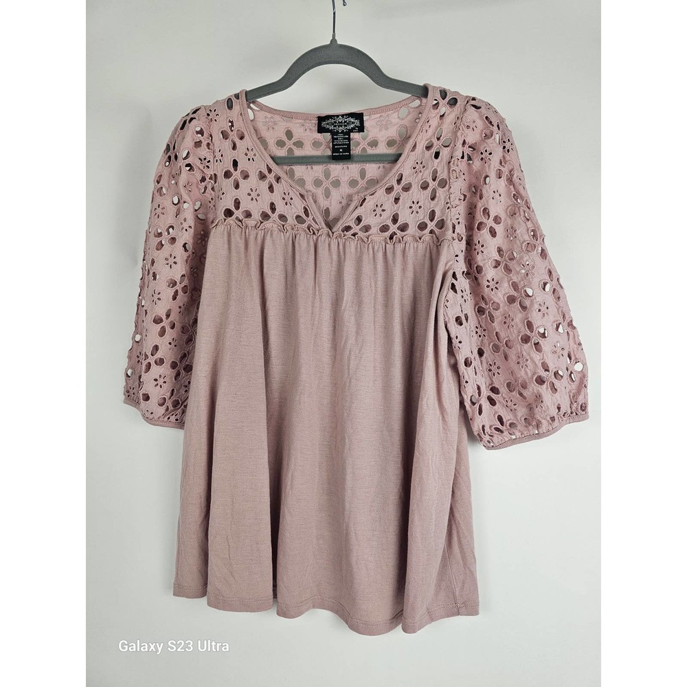 COPY - Women's szM, Oliver brand 3/4 length sleeve embellished sleeves in blush…